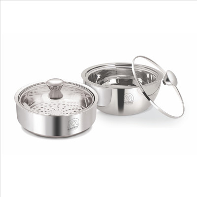 NanoNine Meal Serve Insulated, Roti Saver Mini(800 ml) Gravy Pot Mini(900 ml)- Gift Set No.1 Pack of 2 Serve Casserole Set(1700 ml)