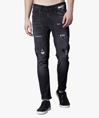 LOCOMOTIVE Tapered Fit Men Black Jeans