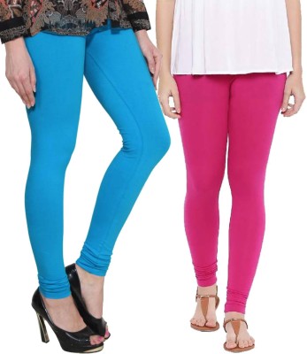 Clarita Churidar  Ethnic Wear Legging(Light Blue, Pink, Solid)