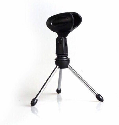 

KLUZIE Sound Broadcasting Recording, Conference Room Mic Tripod Mount Desktop Microphone Clip Holder Stand(Black, Steel)