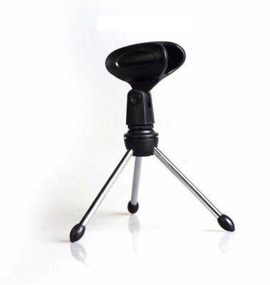 

KLUZIE Mini Desktop Mic Tripod Clamp Stand Holder Stand(Black, Steel)