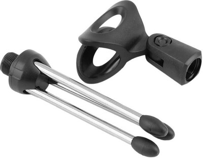 

KLUZIE Professional Microphone Stand Universal Adjustable Mic Holder Mount Tripod Stand BC-08 Mic Holder Stand(Black, Steel)