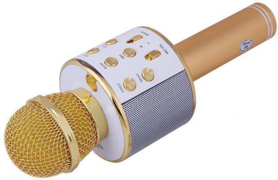 

P17 collection mic WS858 microphone for kids/ Singer Microphone Microphone speaker(Gold)