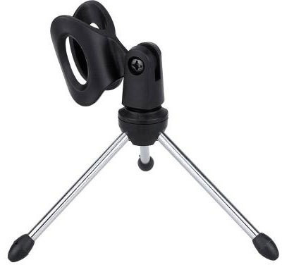 

KLUZIE Universal Mic Tripod Mount Desktop Table Microphone Clip Holder Stand(Black, Steel)