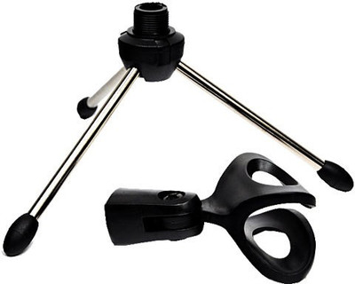 

KLUZIE Profession Microphone Stand Universal Adjustable Holder Mic Tripod Stand BC-08 Mic Holder Stand(Black, Steel)