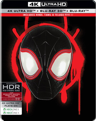 

Spider-Man: Into The Spider-Verse (Steelbook + Collectible Magnet)(4K(UHD) Blu-ray English)