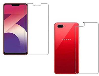 Fashion Way Front and Back Tempered Glass for OPPO A3S {FLEXIBLE GLASS UNBREAKABLE GLASS GUARD }(Pack of 2)