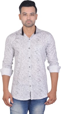 Cousin's Men Printed Casual Grey Shirt