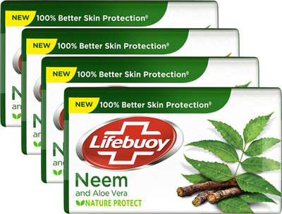 LIFEBUOY Neem and Aloe Vera Soap(4 x 100 g)