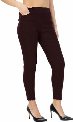 MyTrendzs Slim Fit Women Brown Trousers