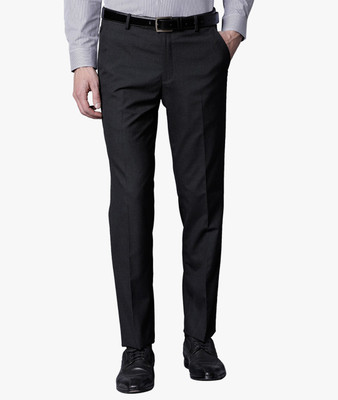 Black Coffee Regular Fit Men Black Trousers