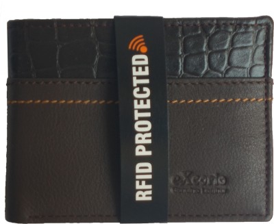 eXcorio Men Trendy, Travel, Formal Brown, Black Genuine Leather Wallet(9 Card Slots)