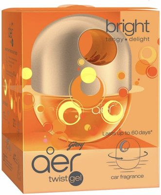 Godrej Aer Twist Bright Tangy Delight Air Freshener for Car Car Freshener Diffuser Aer Twist(45 g)