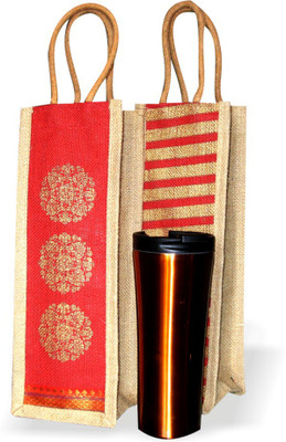 

A&A Jute Eco-Friendly Bag Multipurpose Bag(Red, 2 L)