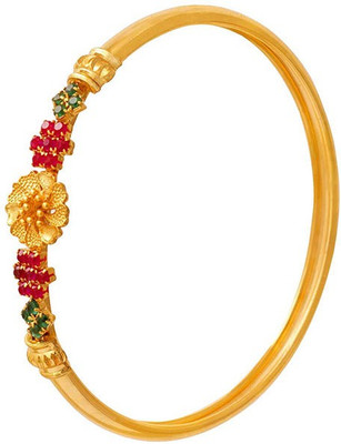 JFL-Jewellery For Less Copper Diamond Gold-plated Kada