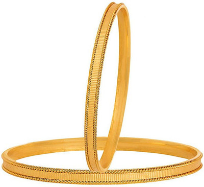 JFL-Jewellery For Less Copper Gold-plated Bangle(Pack of 2)