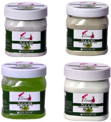 I TOUCH NEEM SCRUB, PACK ,CREAM , GEL 500 GM X 4(4 Items in the set)