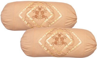 MAHALUXMI COLLECTION Cotton Bolsters Cover(Pack of 2, 80 cm*40 cm, Beige)