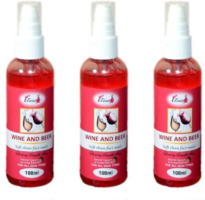 I TOUCH WINE AND BEER FACE WASH PACK OF 4 Face Wash(300 ml)