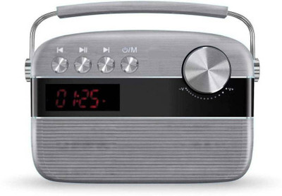 

CRETO A13 Fm Radio with 5000 pre-Loaded Evergreen Hindi Songs FM Radio(Silver)