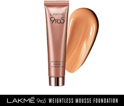 Lakme 9 to 5 Weightless Mousse  Foundation  (03 beige caramel, 25 g)