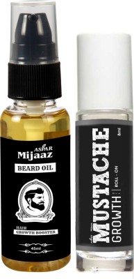 Aspar Mijaaz Pure Natural Paraben Free Beard Oil For Hair Growth and Mustache Growth Roll-on Hair Oil For Boys & Men Hair Oil(53 ml)