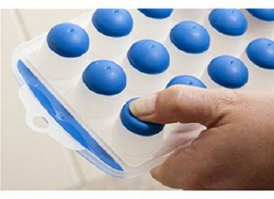 HighClaire ice_cube_tray Multicolor Plastic Ice Cube Tray(Pack of2)