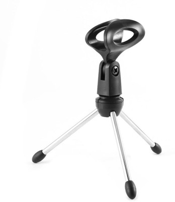 

KLUZIE Universal Clamp Sound Broadcasting Recording Mic Tripod Mount Holder Stand(Black, Steel)