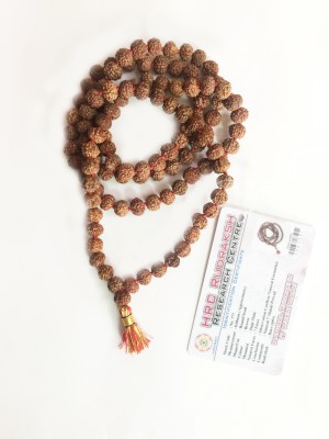 MORMUKUT 7 Mukhi Rudraksha Mala 8mm Wood Necklace