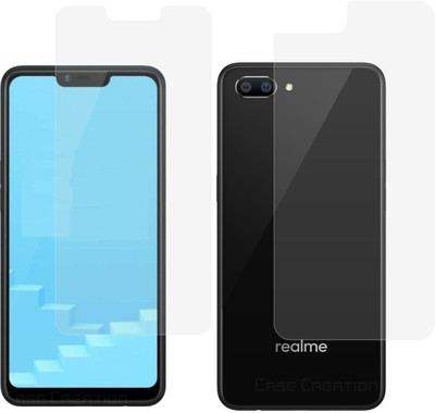 CASE CREATION Front and Back Screen Guard for Realme C1(Pack of 2)