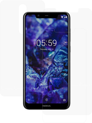 CASE CREATION Front and Back Screen Guard for Nokia 5.1 Plus(Pack of 2)