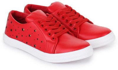 ShoeNstring Casual Shoes for Women sneakers Girls canvas shoes latest stylish Sneakers For Women(Red , 7)