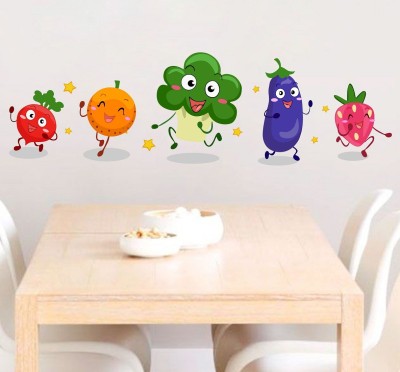 Wallzone 120 cm Vegtables Removable Sticker(Pack of 1)