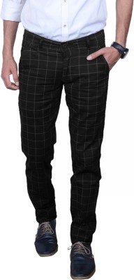 PROTOCOL Slim Fit Men Black Trousers