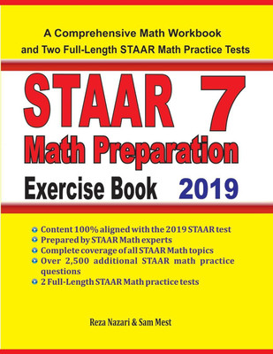 STAAR 7 Math Preparation Exercise Book(English, Paperback, Nazari Reza)