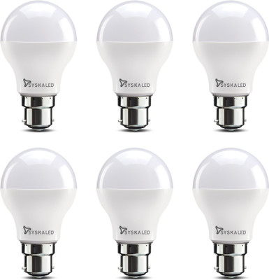 Syska 9 W Standard B22 LED Bulb(White, Pack of 6)