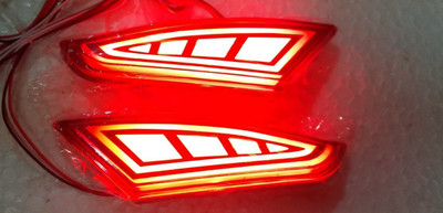 CARMART XUV 500 Rear Bumper Led Reflector Normal and Brake both Car Reflector Light(Red)