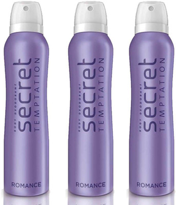 

Secret Temptation Romance Body Spray - For Women(150 ml, Pack of 3)