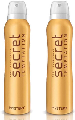 

Secret Temptation Mystery Deodorant Spray Pack of 2 Combo (150ML each) Deodorant Spray - For Women(300 ml, Pack of 2)