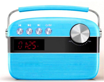 

CRETO A13 Mini OKCY Fm Radio Bluetooth Player with Preloaded 5000 Old Hindi Songs FM Radio(Blue)