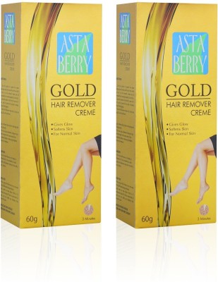 33% OFF on ASTABERRY Gold Hair Remover Cream-Pack of 2 Cream(120 g, Set of  2) on Flipkart 