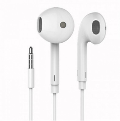 ajd Original High Quality Headphone For All Mobiles Wired Headset Wired Headset(White, In the Ear)