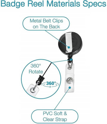 

findstuff Plastic ID Badge Reel(Pack of 2)