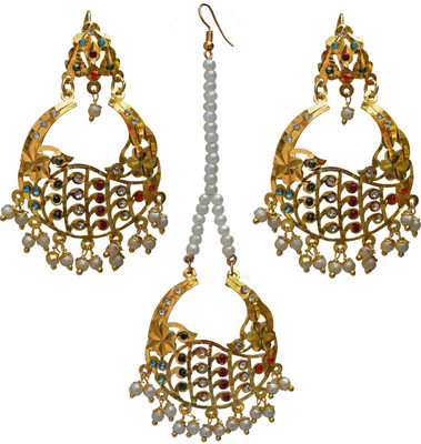 Lucky Jewellery Alloy Gold-plated Multicolor Jewellery Set(Pack of 1)