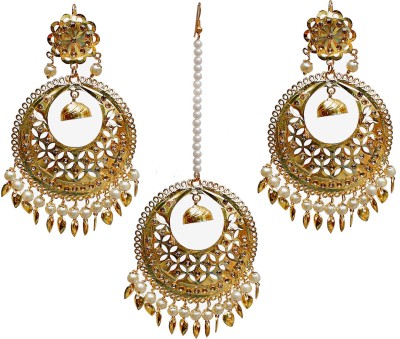 Lucky Jewellery Alloy Gold-plated Gold, White Jewellery Set(Pack of 1)