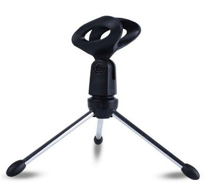 

KLUZIE Mini Desktop Mic Tripod Clamp Stand Conference, Studio Sound Recording Holder Stand(Black, Steel)