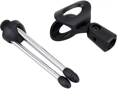 

KLUZIE Mini Desktop Mic Tripod Stand Studio Sound Recording Microphone Mount Holder Stand(Black, Steel)