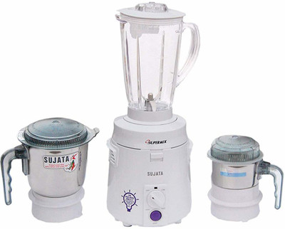 Sujata by sujata 1 rggy 520 Mixer Grinder (3 Jars, White)