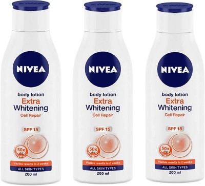 NIVEA Extra Whitening Cell Repair Body Lotion SPF 15(600 ml)