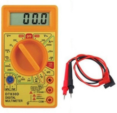 DANGI E SHOP Digital Multimeter Dt830d Plastic Tool Kit Yellow Digital Multimeter(2000 Counts)
